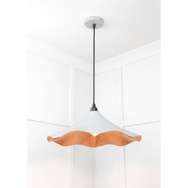 Smooth Copper Flora Pendant in Birch | From The Anvil-Ceiling Pendants-Yester Home