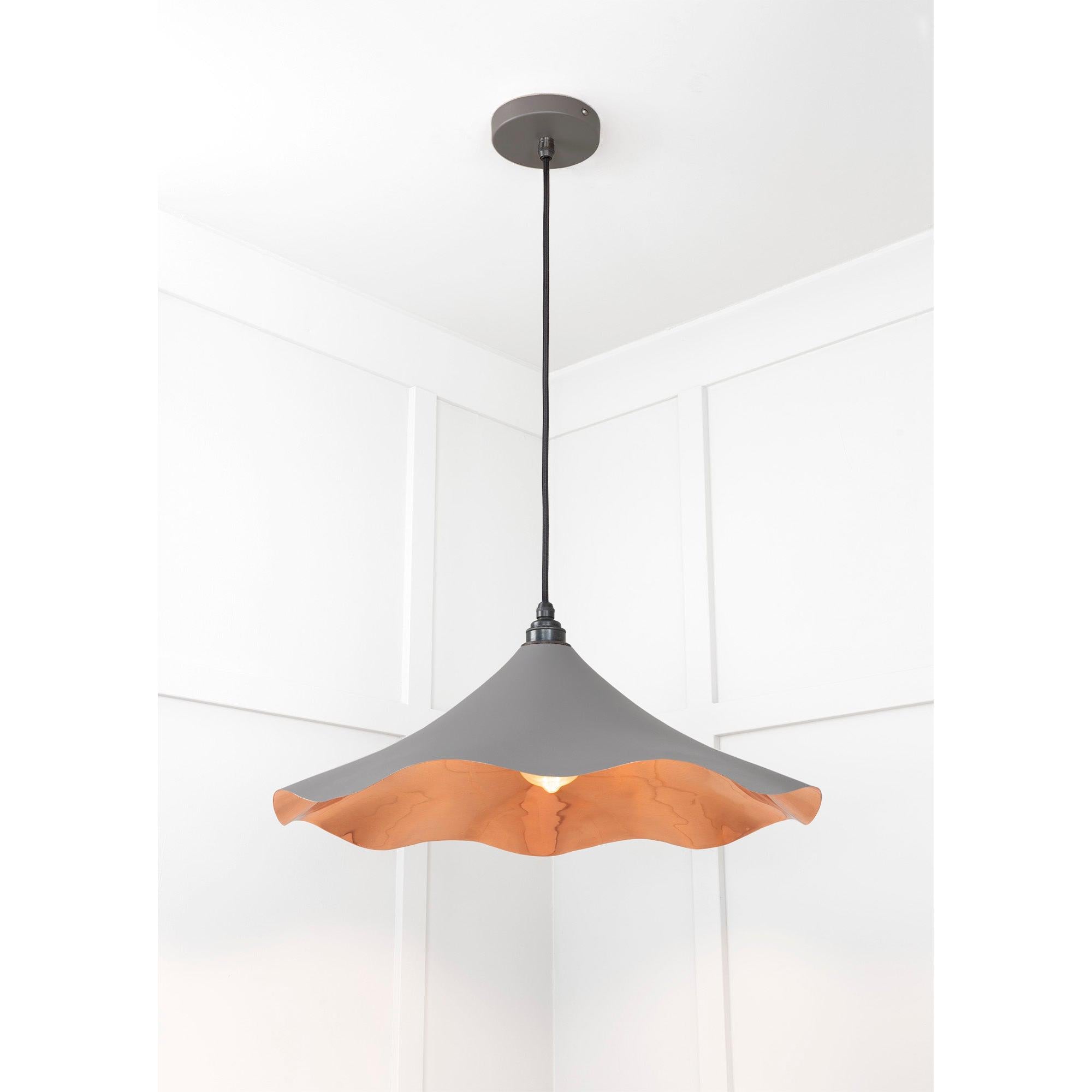 Smooth Copper Flora Pendant in Bluff | From The Anvil - Ceiling Lights - From The Anvil - Yester Home