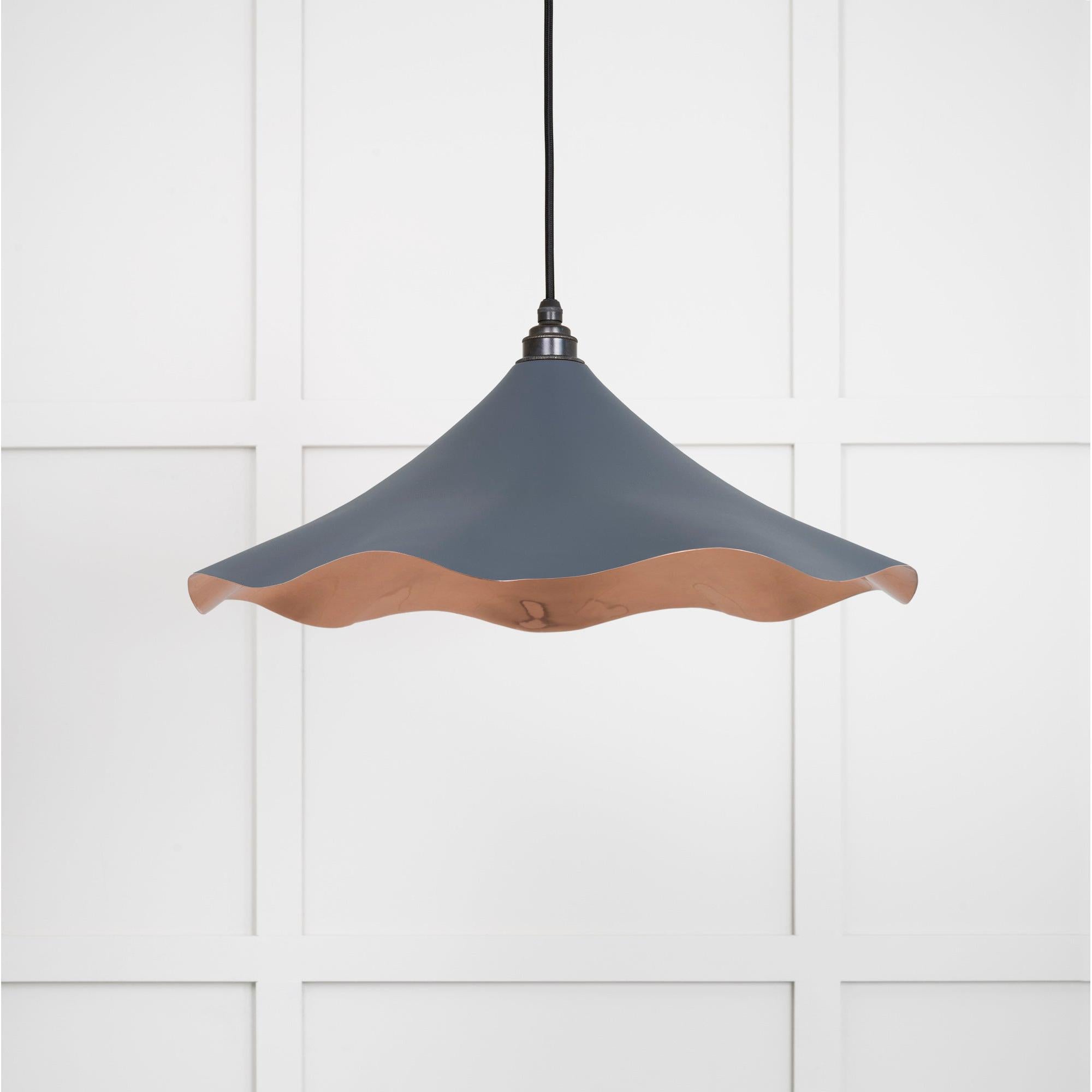 Smooth Copper Flora Pendant in Slate | From The Anvil - Ceiling Lights - From The Anvil - Yester Home