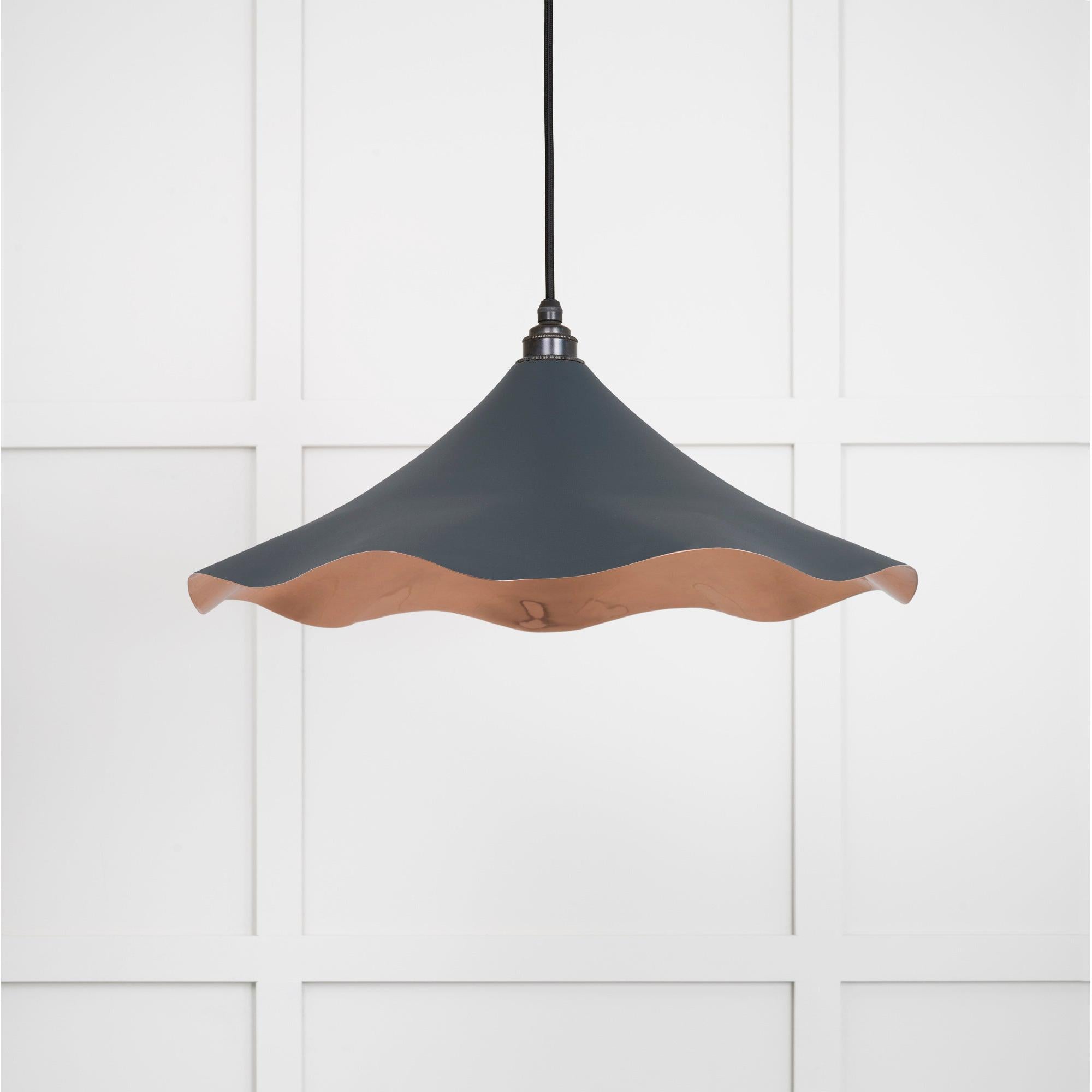 Smooth Copper Flora Pendant in Soot | From The Anvil - Ceiling Lights - From The Anvil - Yester Home