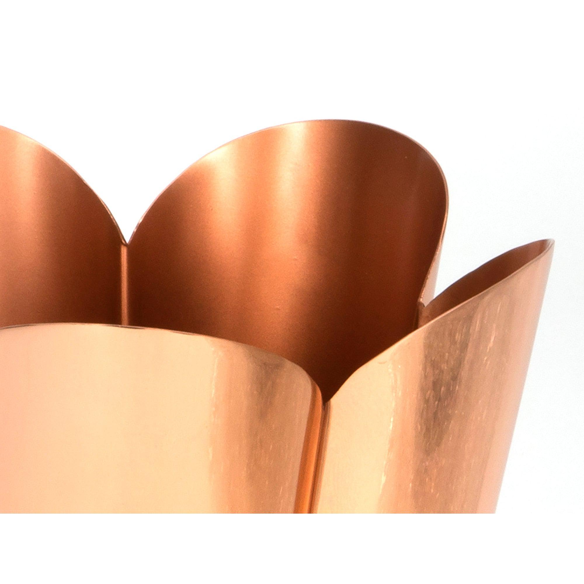 Smooth Copper Flora Pot - Large | From The Anvil-Plant Pots-Yester Home