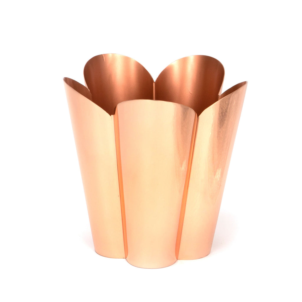 Smooth Copper Flora Pot - Large | From The Anvil-Plant Pots-Yester Home
