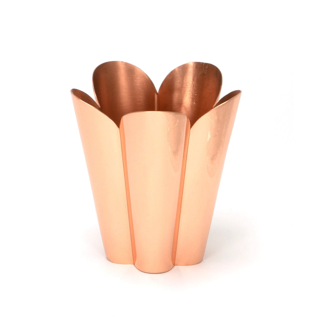 Smooth Copper Flora Pot - Small | From The Anvil-Plant Pots-Yester Home