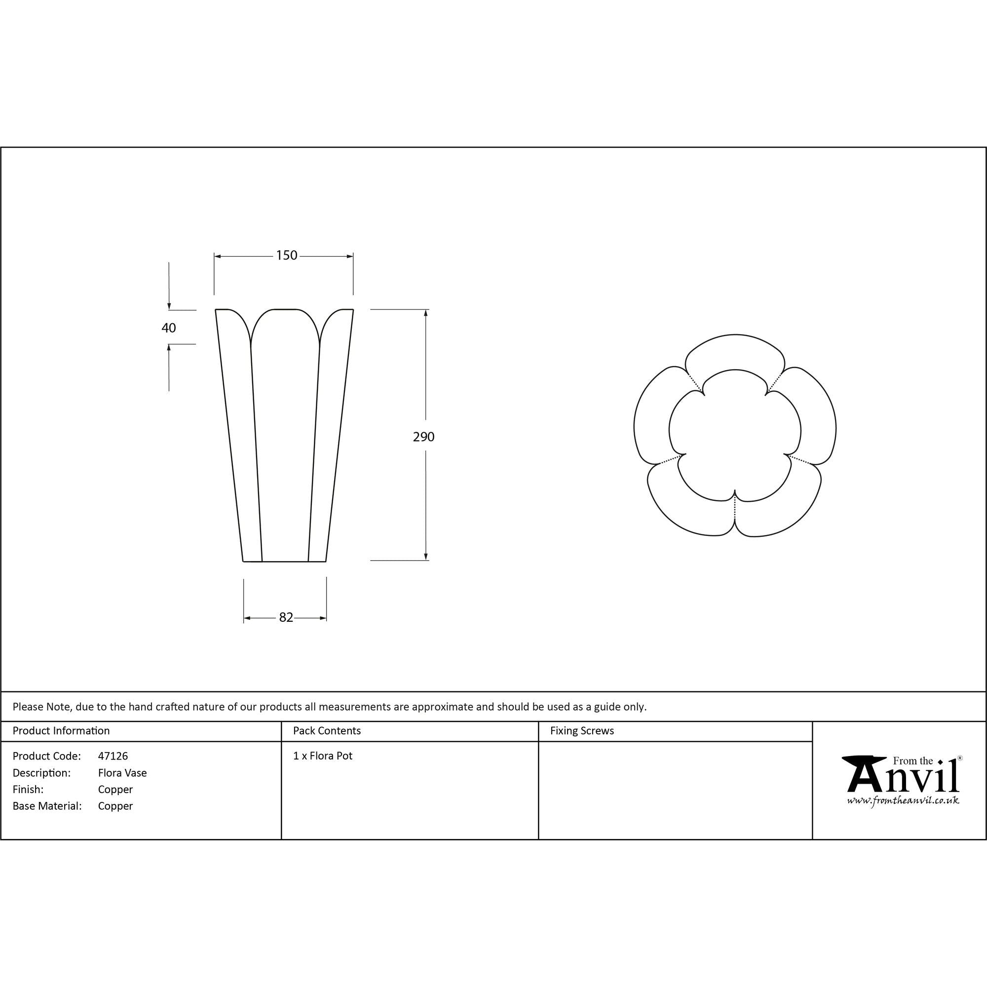 Smooth Copper Flora Vase | From The Anvil - Vases - From The Anvil - Yester Home