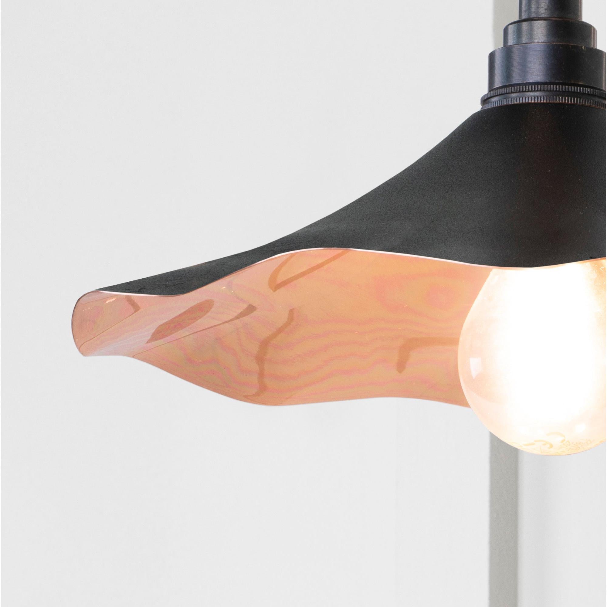 Smooth Copper Flora Wall Light in Elan Black | From The Anvil - Wall Lights - From The Anvil - Yester Home