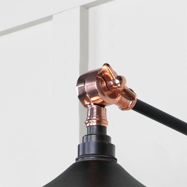 Smooth Copper Flora Wall Light in Elan Black | From The Anvil-Wall Lights-Yester Home