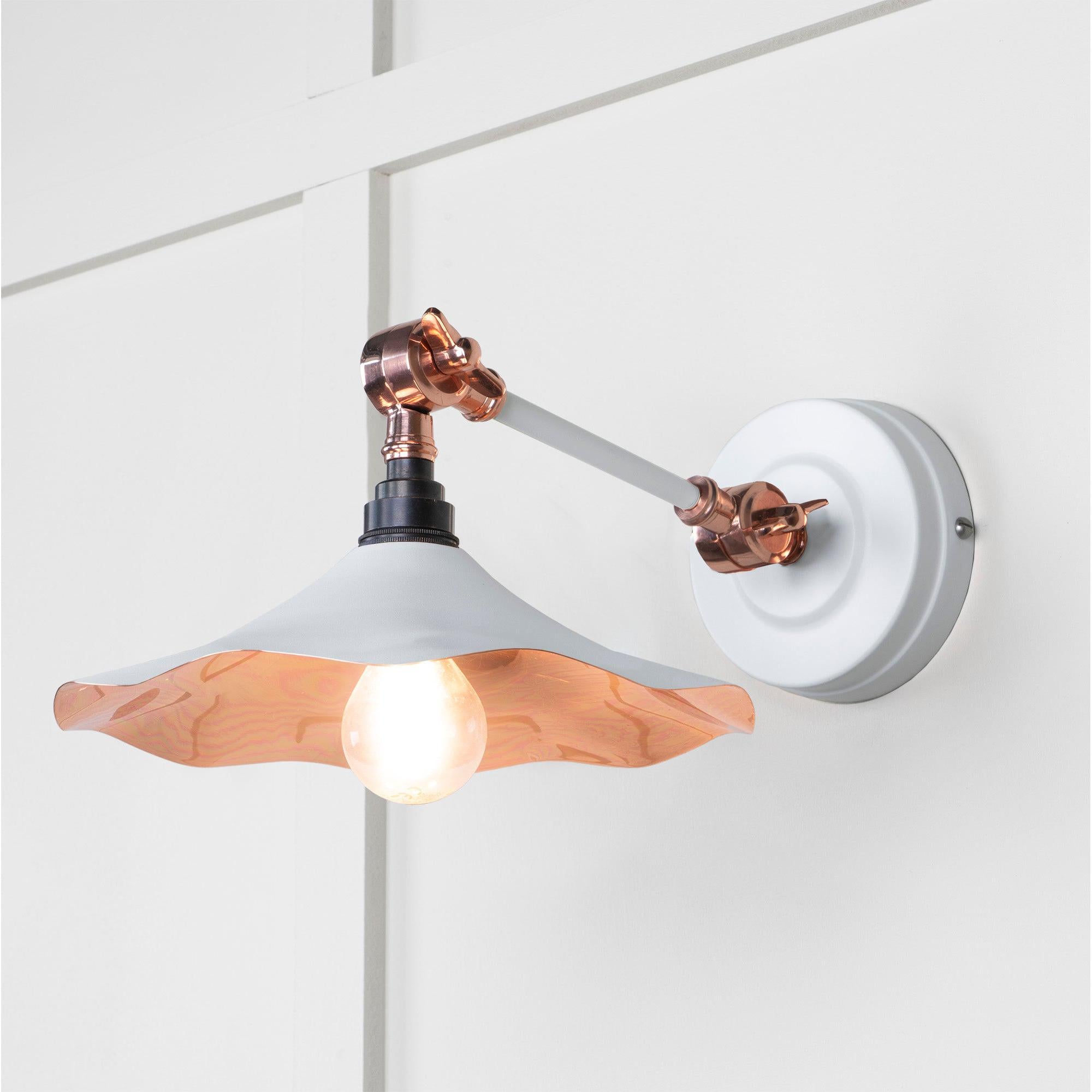 Smooth Copper Flora Wall Light in Flock | From The Anvil - Wall Lights - From The Anvil - Yester Home