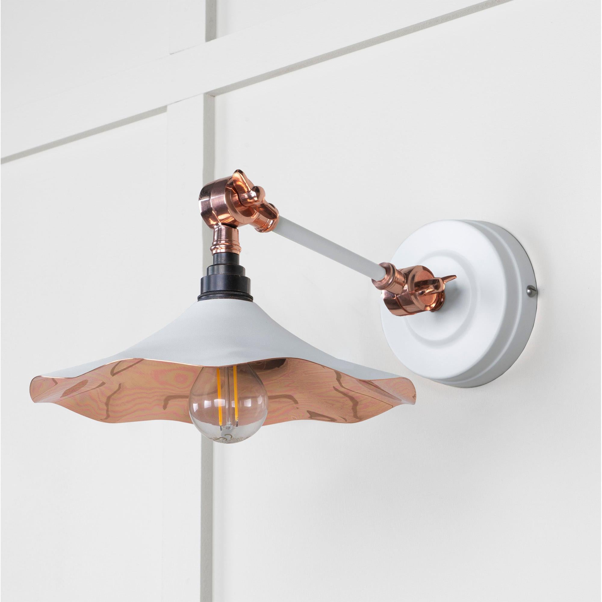 Smooth Copper Flora Wall Light in Flock | From The Anvil - Wall Lights - From The Anvil - Yester Home