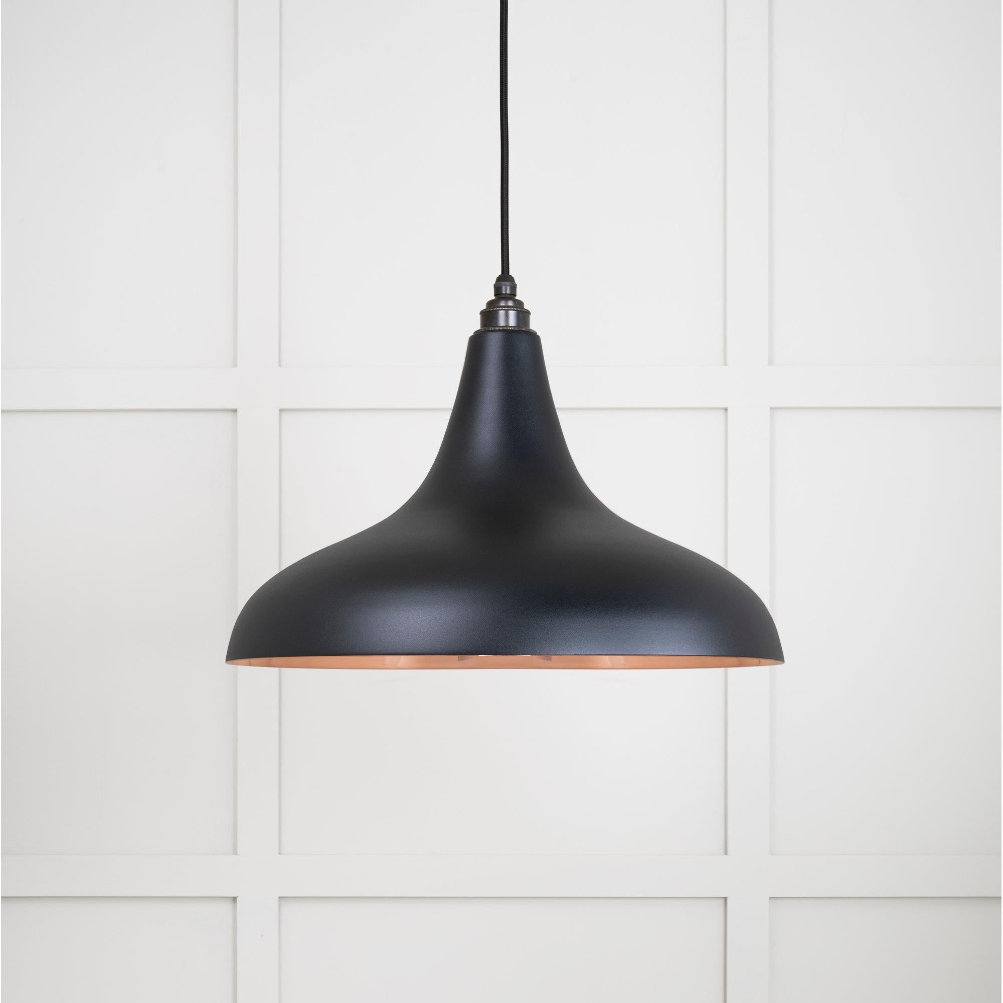Smooth Copper Frankley Pendant in Elan Black | From The Anvil - Ceiling Lights - From The Anvil - Yester Home