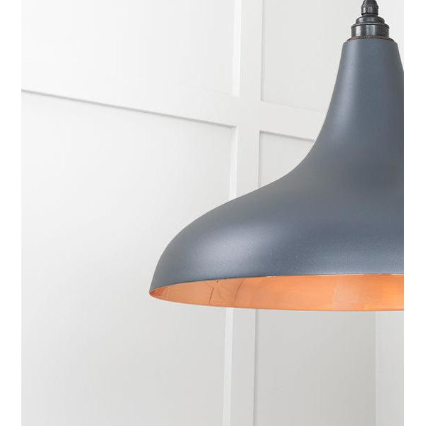 Smooth Copper Frankley Pendant in Slate | From The Anvil-Ceiling Pendants-Yester Home