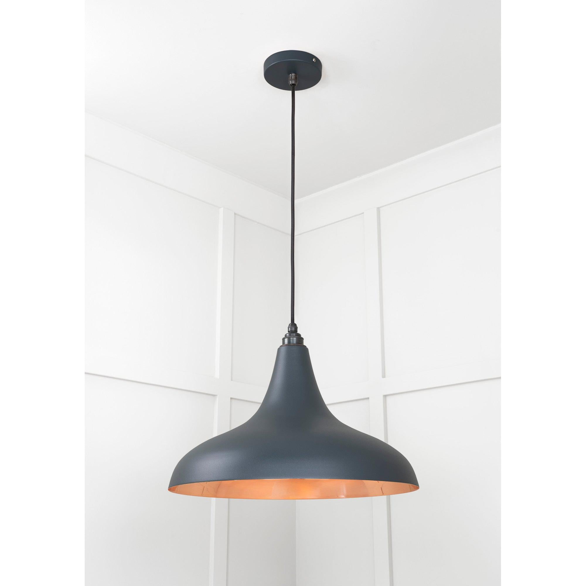 Smooth Copper Frankley Pendant in Soot | From The Anvil - Ceiling Lights - From The Anvil - Yester Home