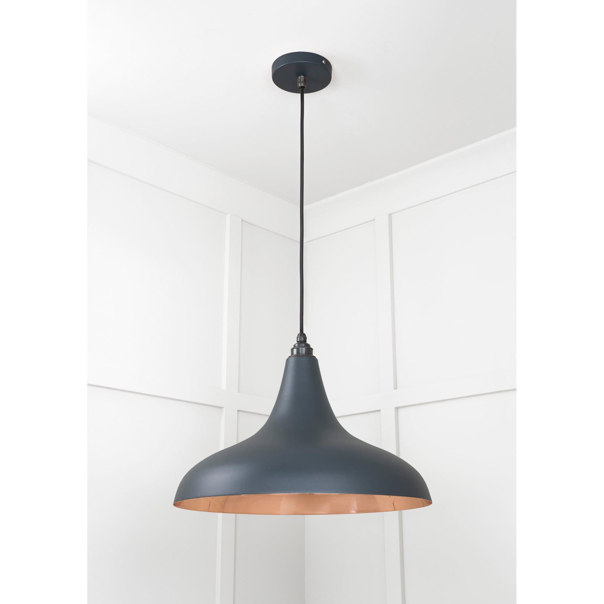 Smooth Copper Frankley Pendant in Soot | From The Anvil - Ceiling Lights - From The Anvil - Yester Home