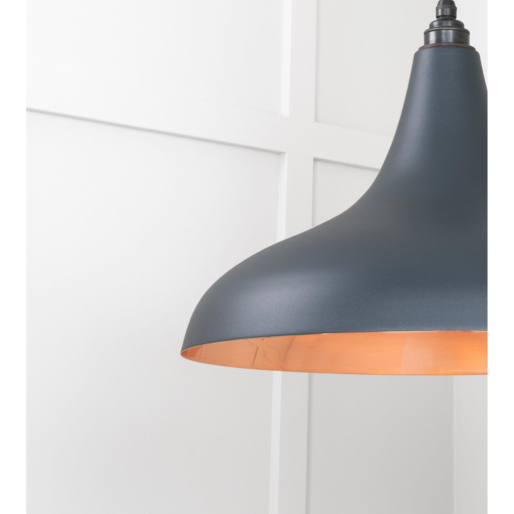 Smooth Copper Frankley Pendant in Soot | From The Anvil - Ceiling Lights - From The Anvil - Yester Home