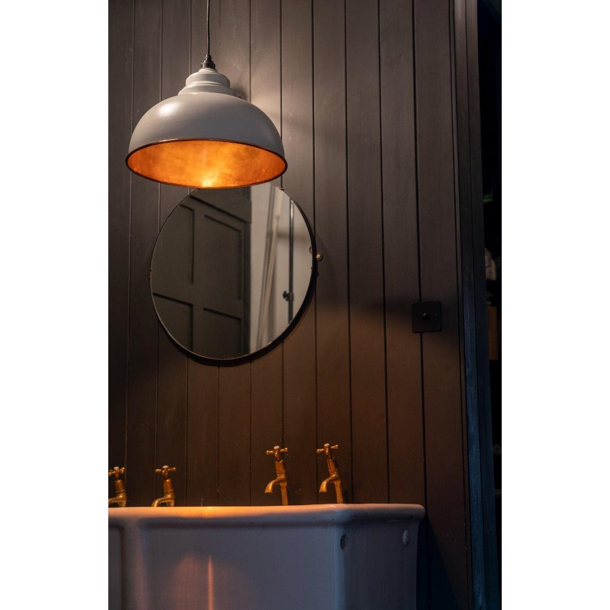 Smooth Copper Harborne Pendant in Birch | From The Anvil-Harborne-Yester Home