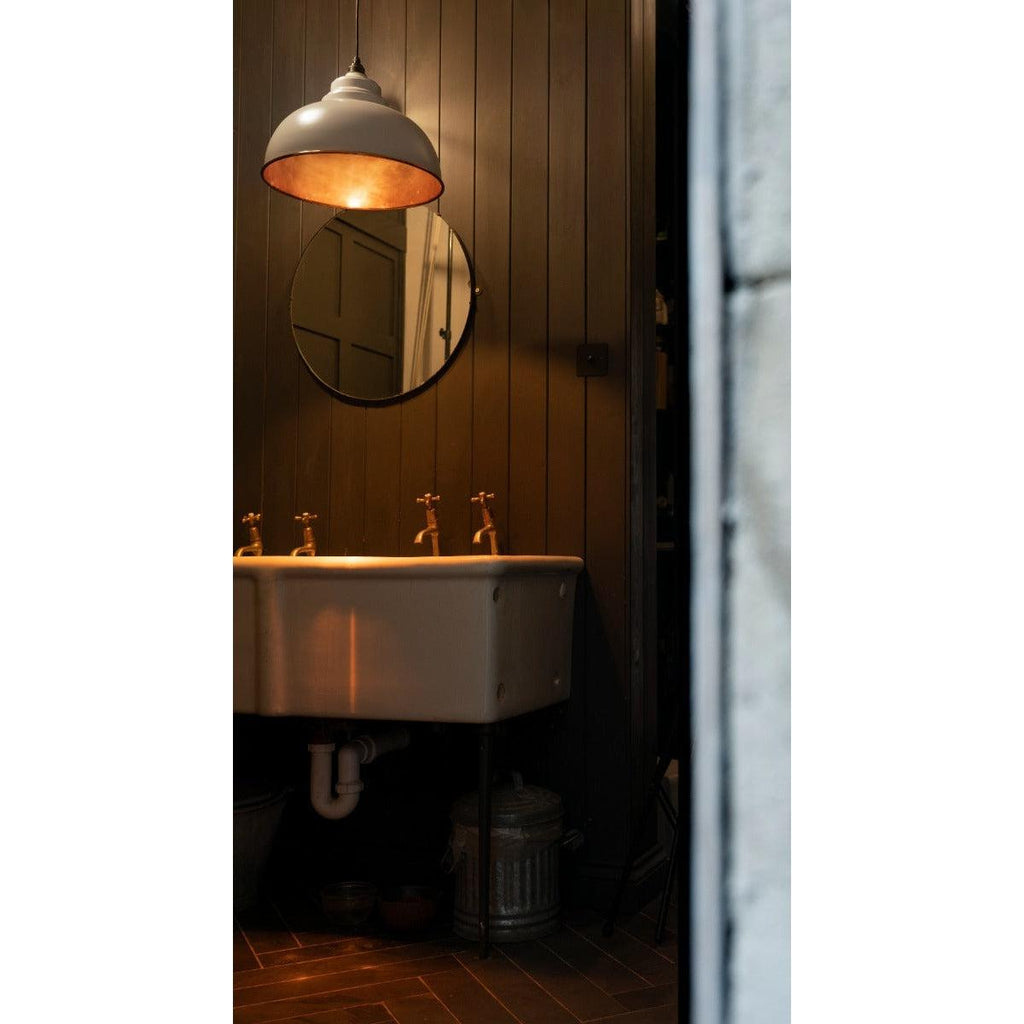 Smooth Copper Harborne Pendant in Birch | From The Anvil-Harborne-Yester Home