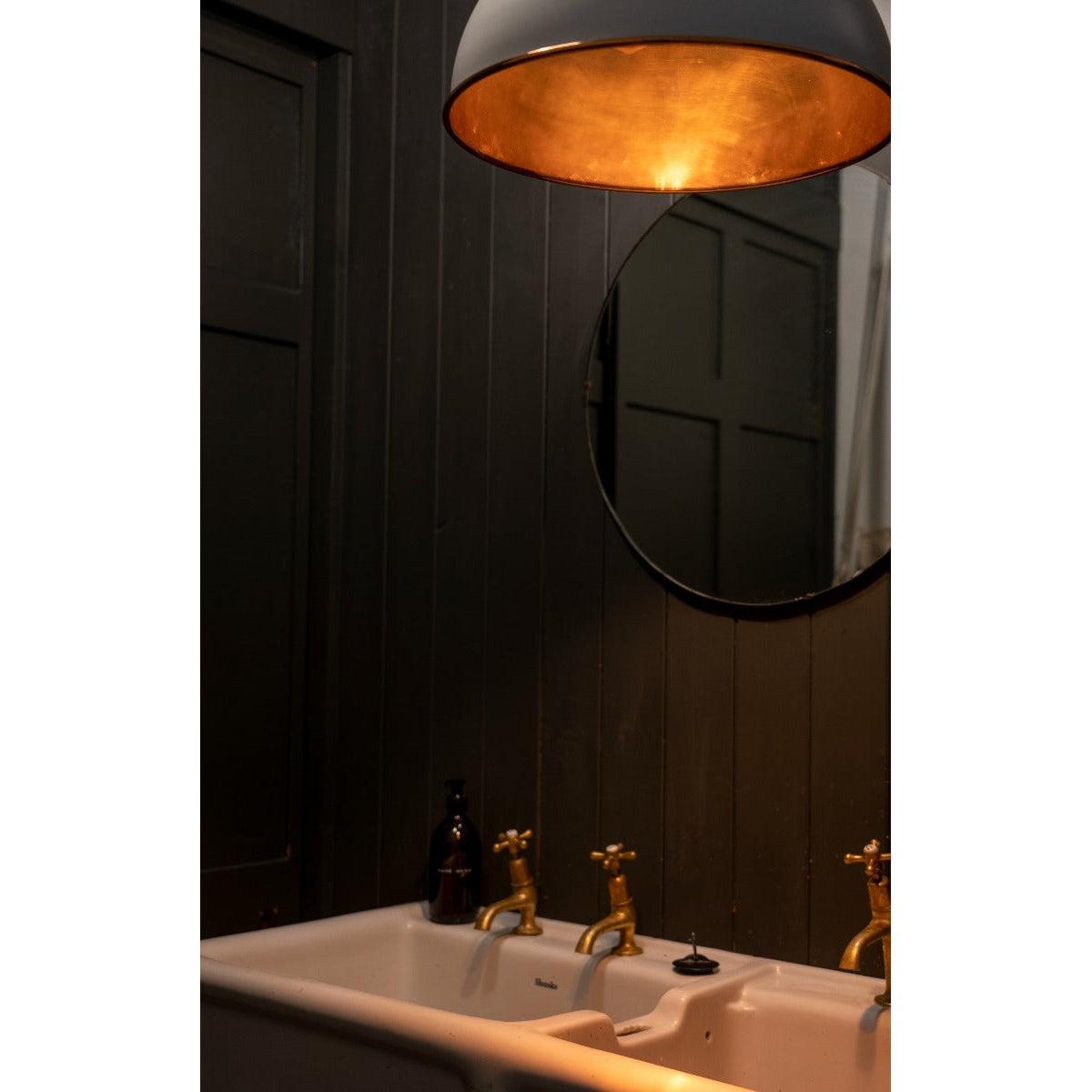 Smooth Copper Harborne Pendant in Birch | From The Anvil-Harborne-Yester Home