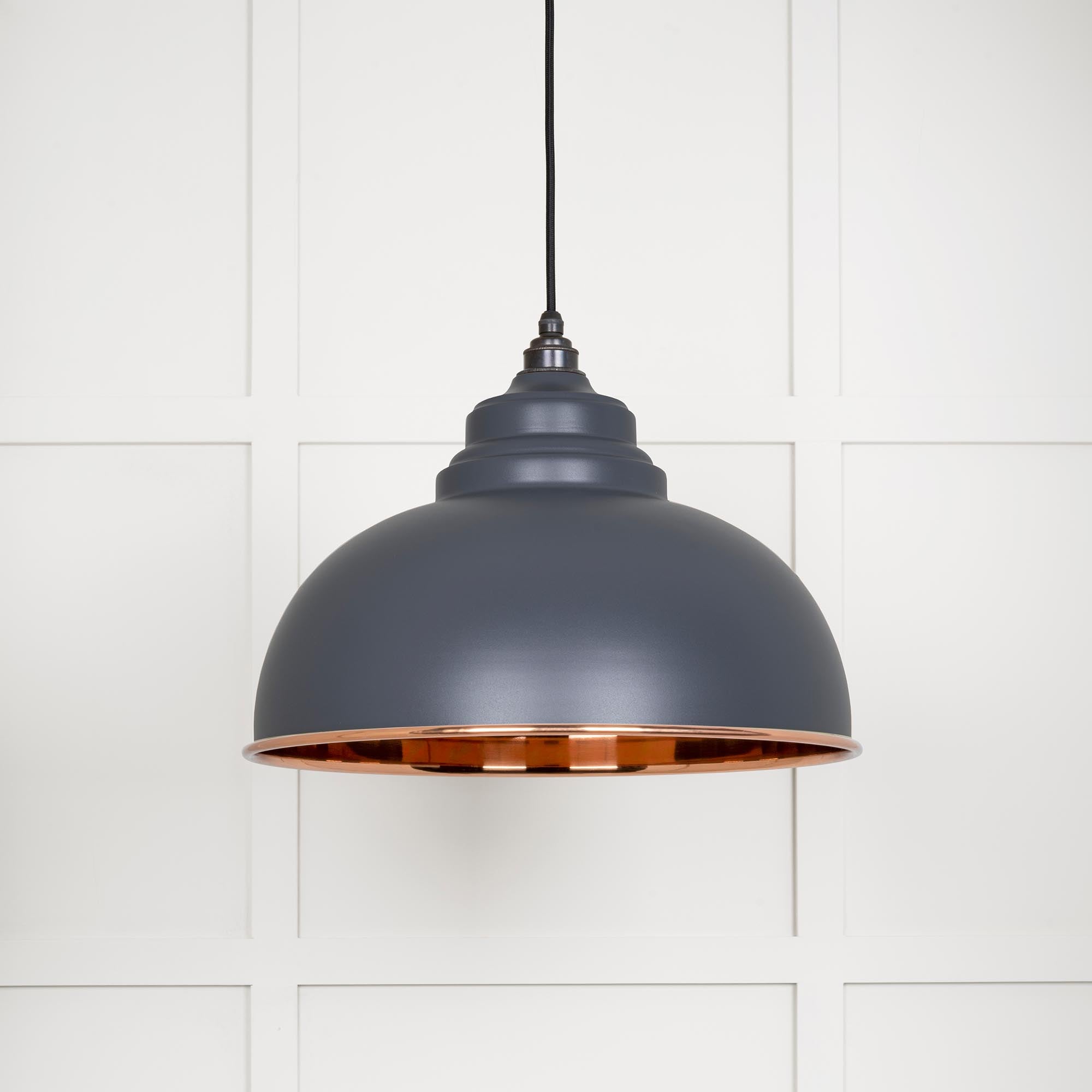 Smooth Copper Harborne Pendant in Slate | From The Anvil - Harborne - From The Anvil - Yester Home