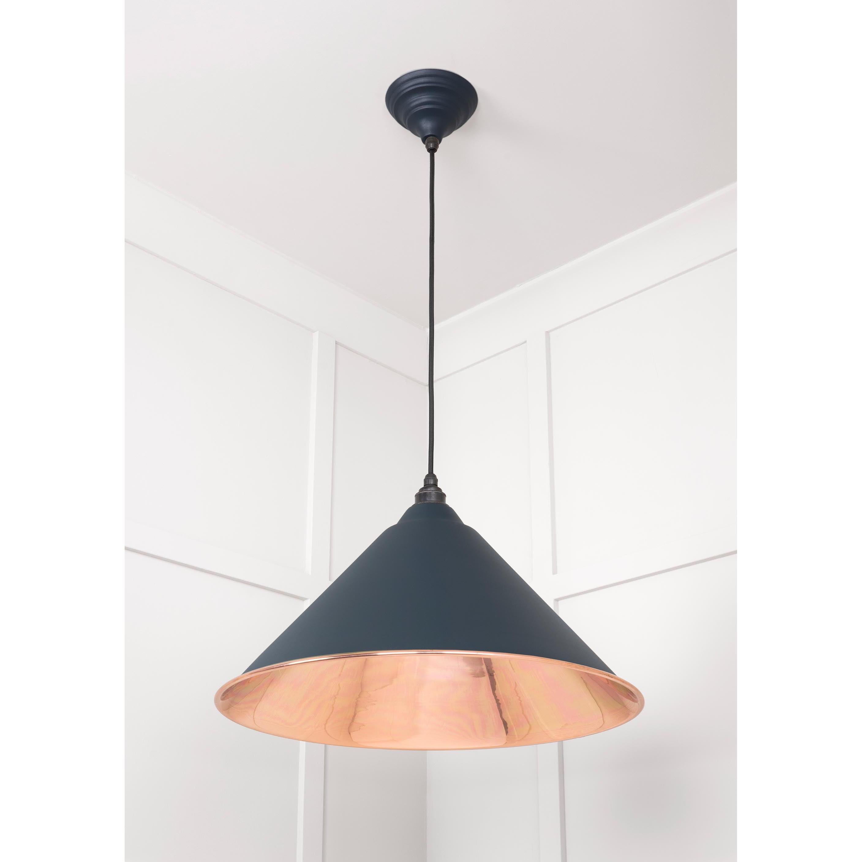 Smooth Copper Hockley Pendant in Soot | From The Anvil - Hockley - From The Anvil - Yester Home