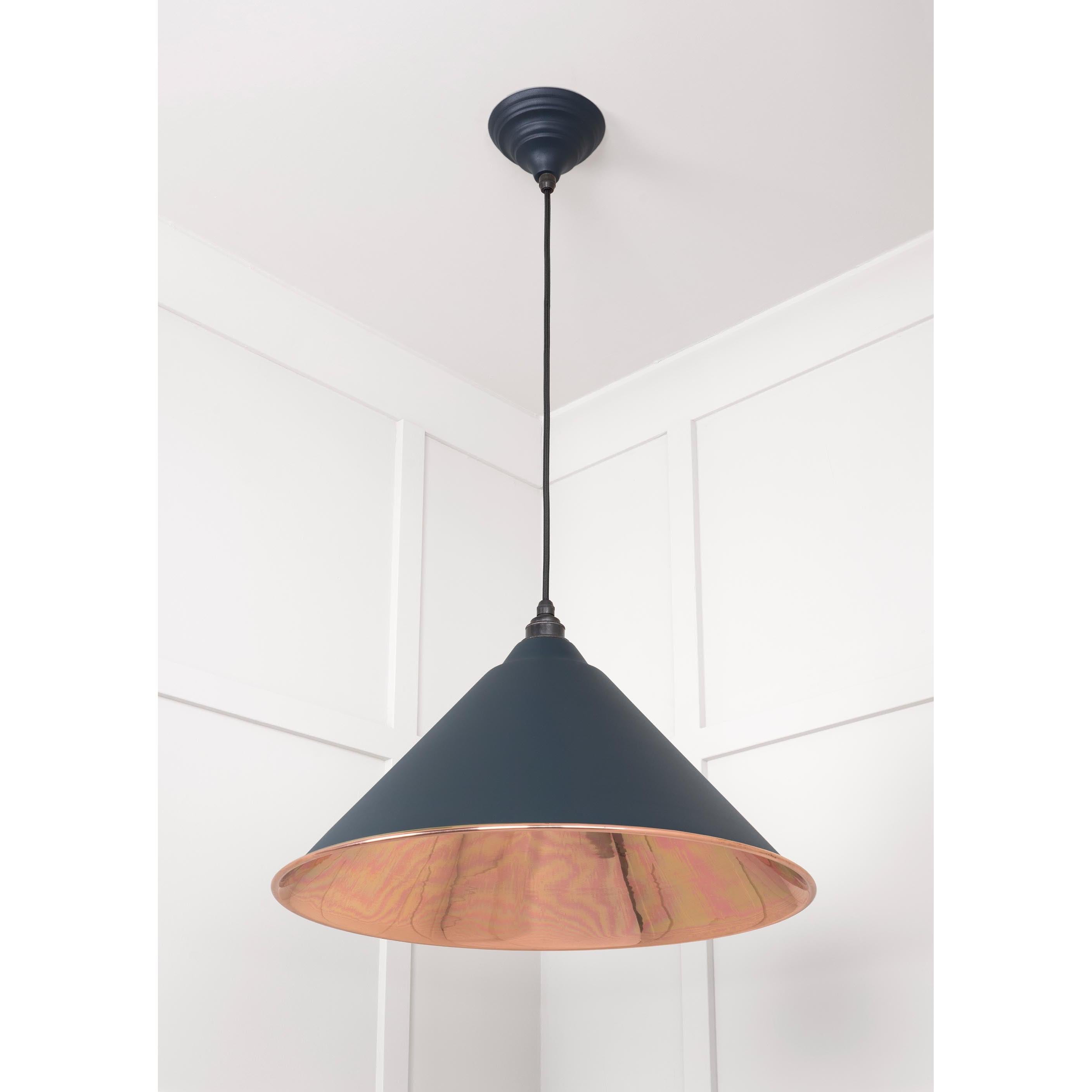 Smooth Copper Hockley Pendant in Soot | From The Anvil - Hockley - From The Anvil - Yester Home