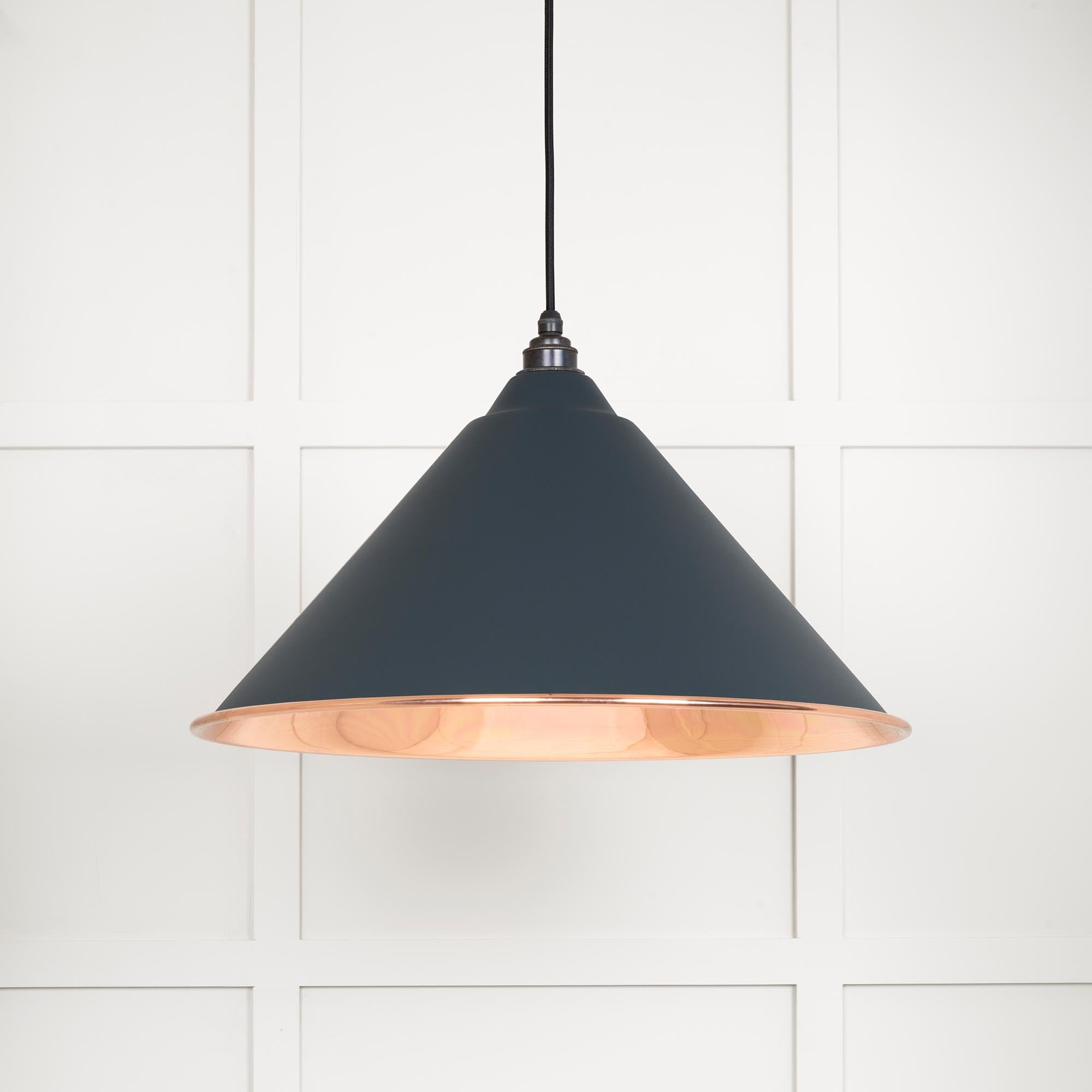 Smooth Copper Hockley Pendant in Soot | From The Anvil - Hockley - From The Anvil - Yester Home