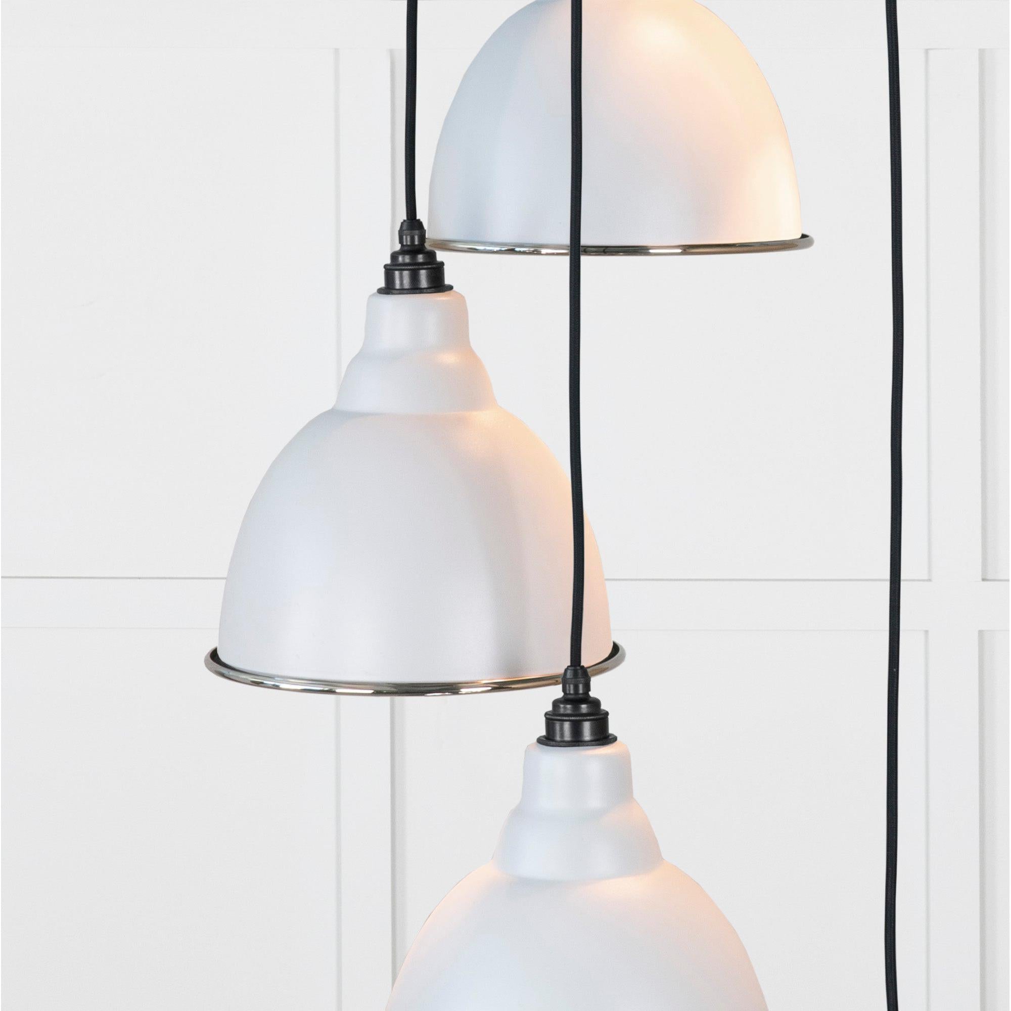Smooth Nickel Brindley Cluster Pendant in Birch | From The Anvil - Cluster Pendants - From The Anvil - Yester Home