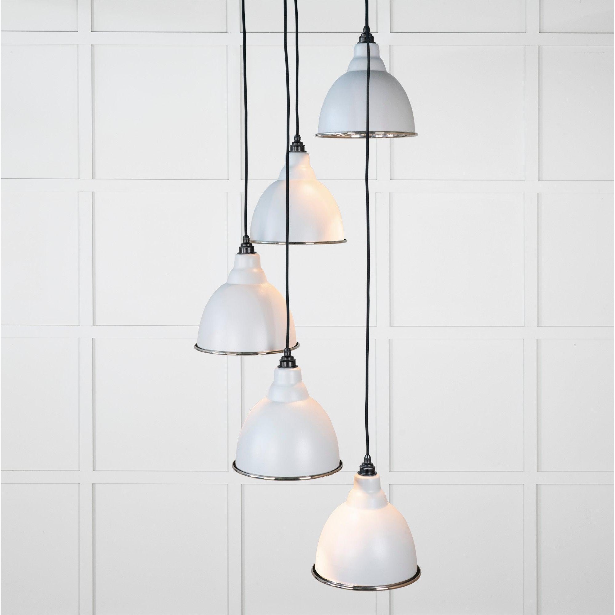 Smooth Nickel Brindley Cluster Pendant in Birch | From The Anvil-Cluster Pendants-Yester Home