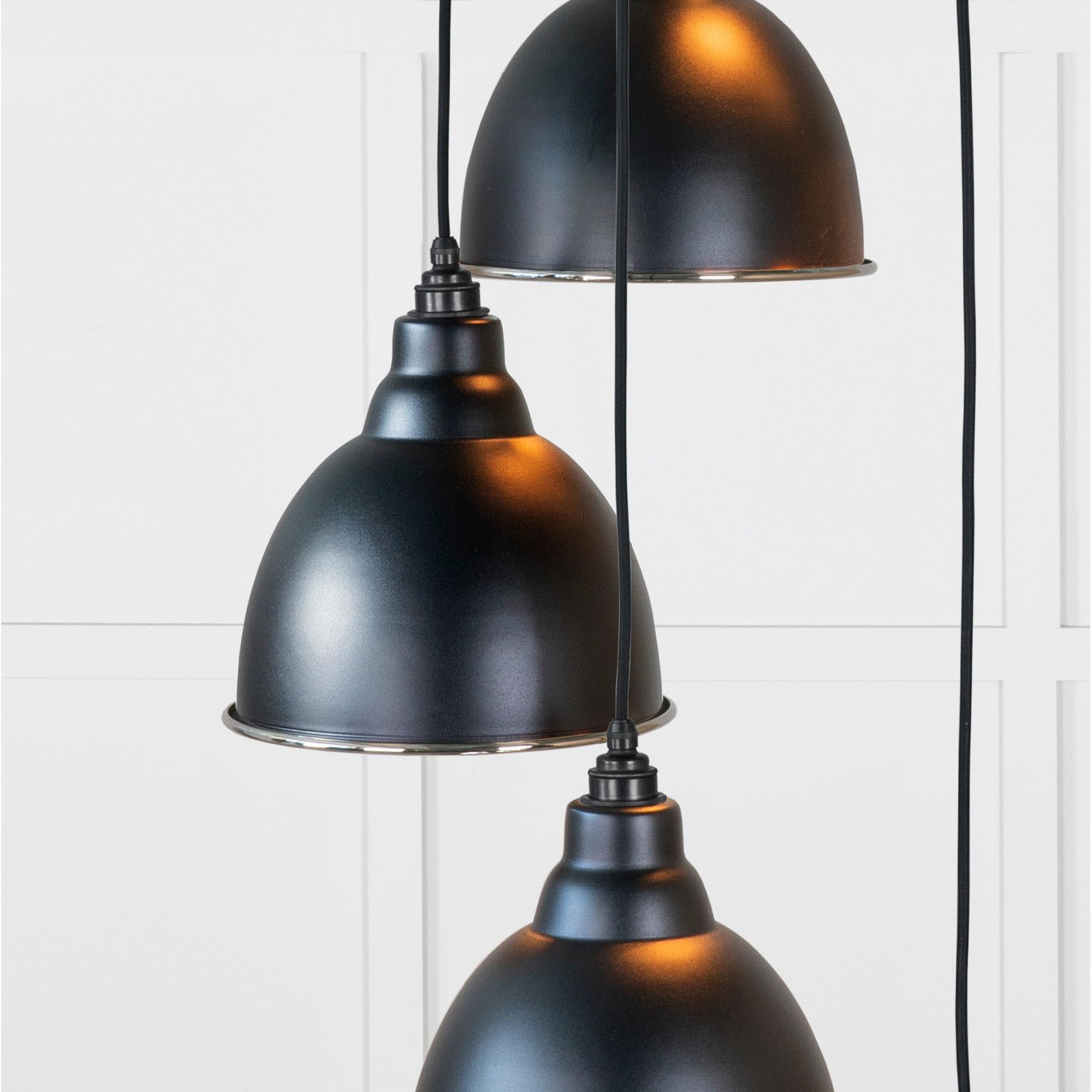 Smooth Nickel Brindley Cluster Pendant in Elan Black | From The Anvil - Cluster Pendants - From The Anvil - Yester Home