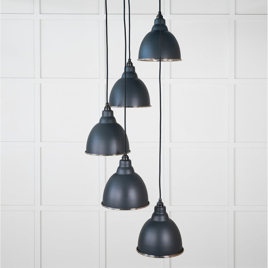 Smooth Nickel Brindley Cluster Pendant in Soot | From The Anvil-Cluster Pendants-Yester Home