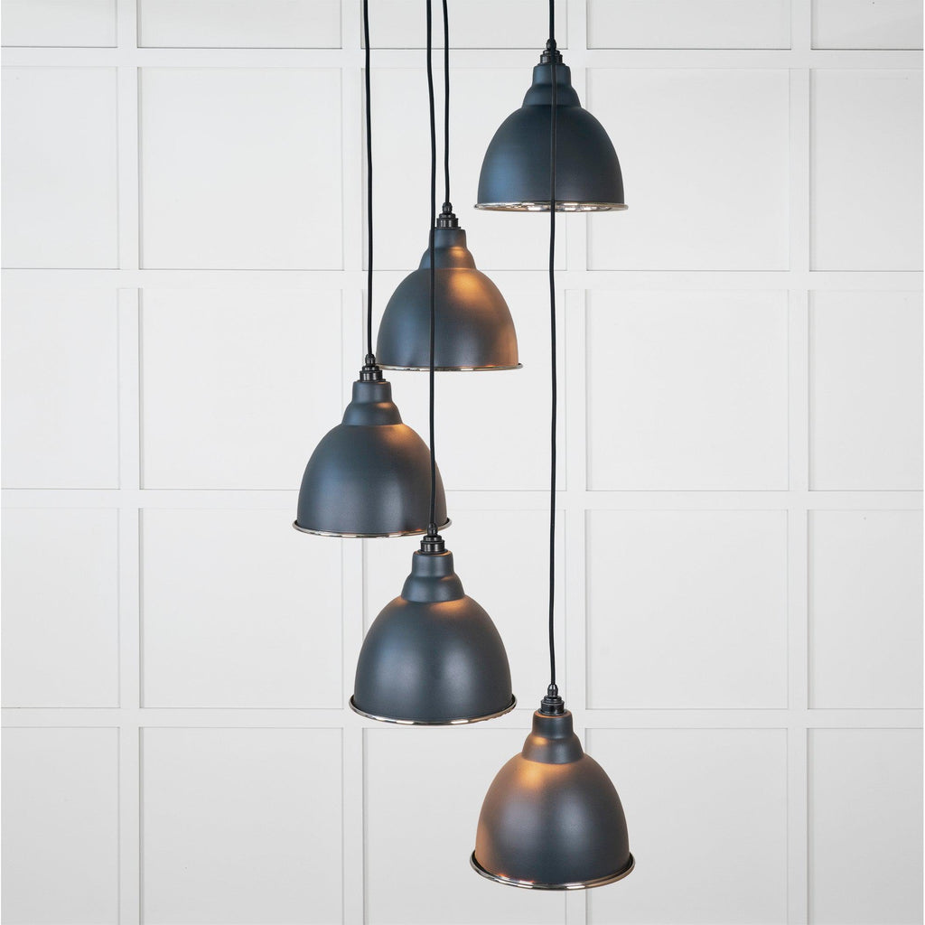 Smooth Nickel Brindley Cluster Pendant in Soot | From The Anvil-Cluster Pendants-Yester Home