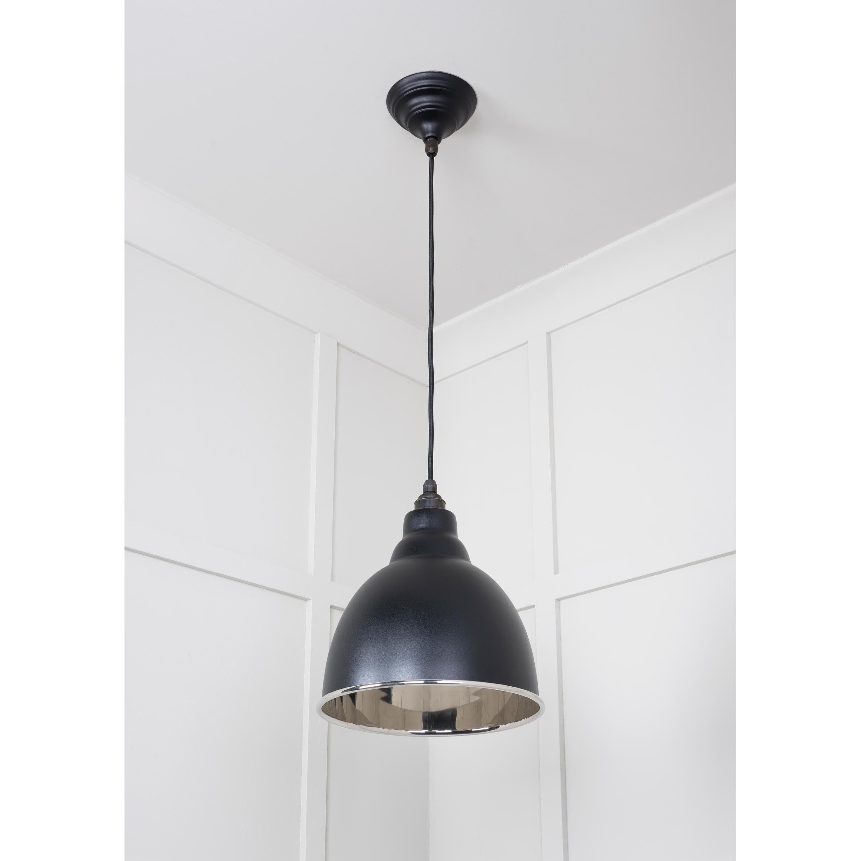 Smooth Nickel Brindley Pendant in Elan Black | From The Anvil - Brindley - From The Anvil - Yester Home