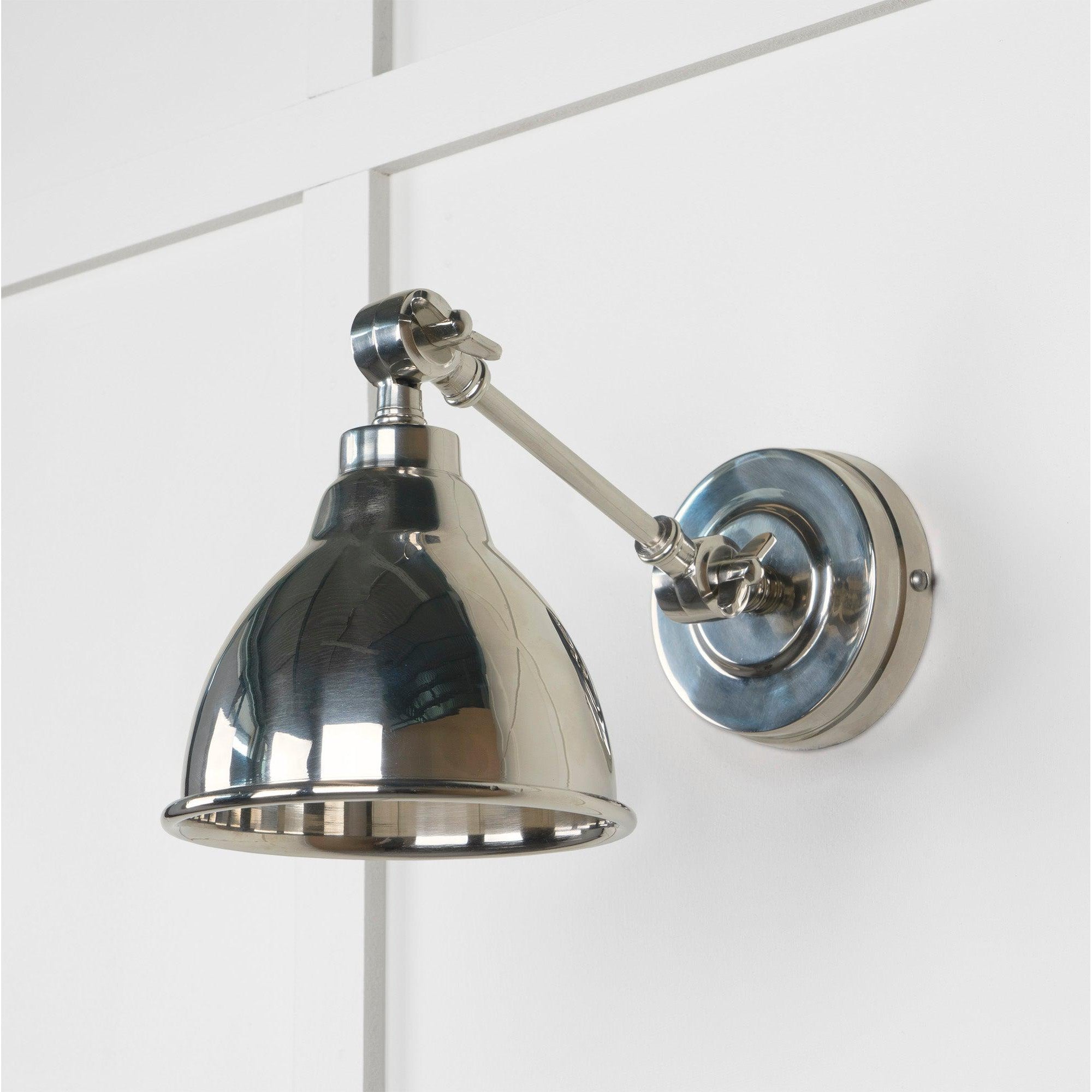 Smooth Nickel Brindley Wall Light | From The Anvil-Wall Lights-Yester Home
