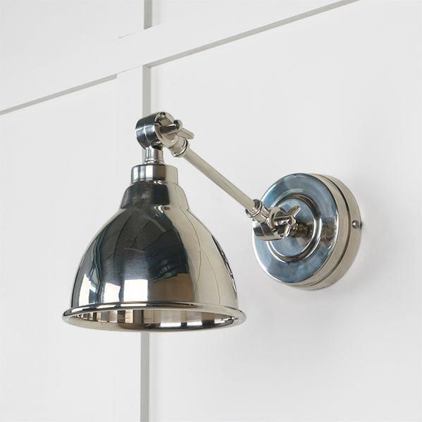 Smooth Nickel Brindley Wall Light | From The Anvil-Wall Lights-Yester Home