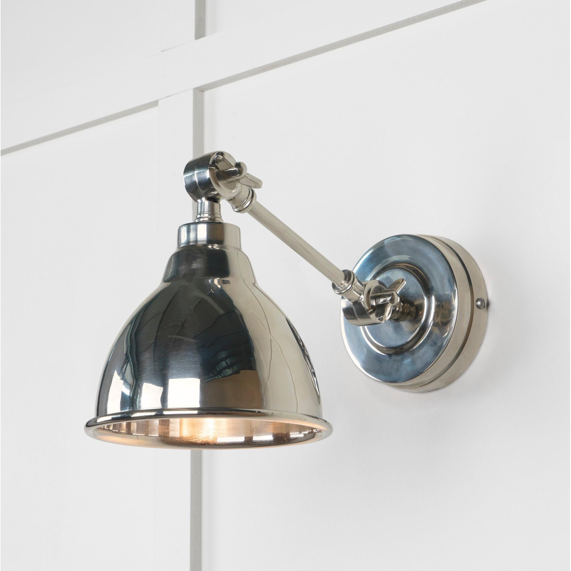 Smooth Nickel Brindley Wall Light | From The Anvil - Wall Lights - From The Anvil - Yester Home