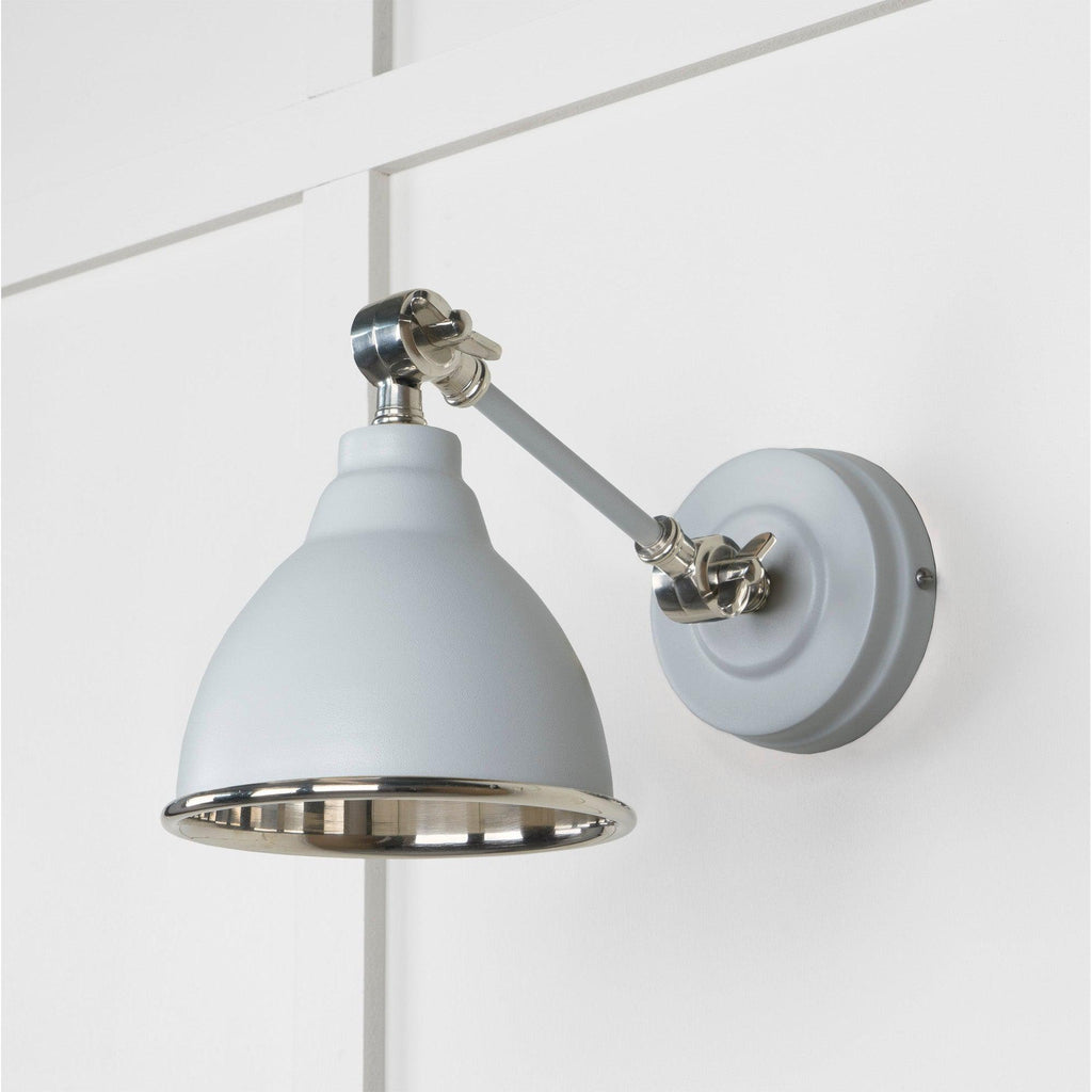 Smooth Nickel Brindley Wall Light in Birch | From The Anvil-Wall Lights-Yester Home