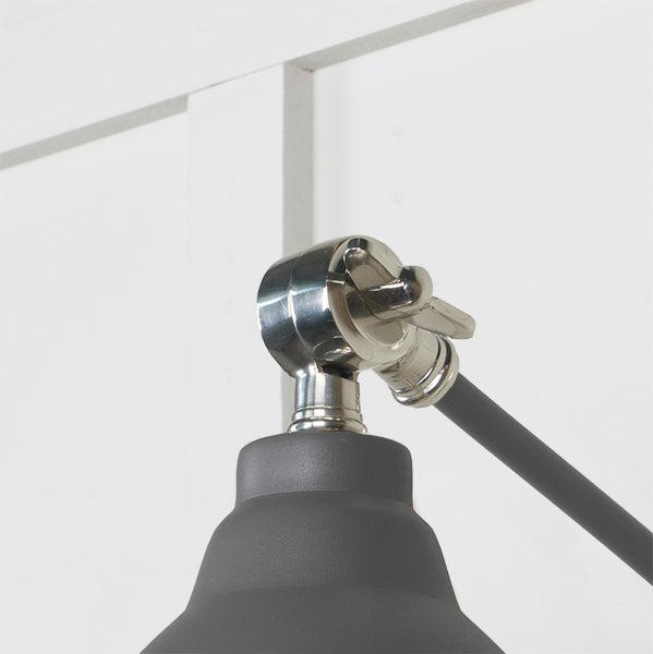 Smooth Nickel Brindley Wall Light in Bluff | From The Anvil-Wall Lights-Yester Home