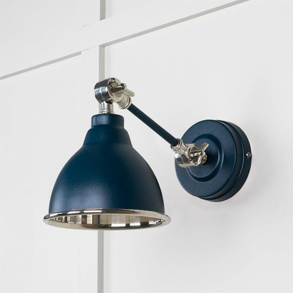 Smooth Nickel Brindley Wall Light in Dusk | From The Anvil-Wall Lights-Yester Home