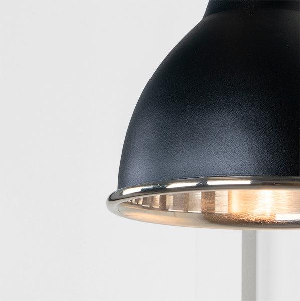 Smooth Nickel Brindley Wall Light in Elan Black | From The Anvil-Wall Lights-Yester Home
