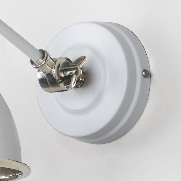 Smooth Nickel Brindley Wall Light in Flock | From The Anvil-Wall Lights-Yester Home