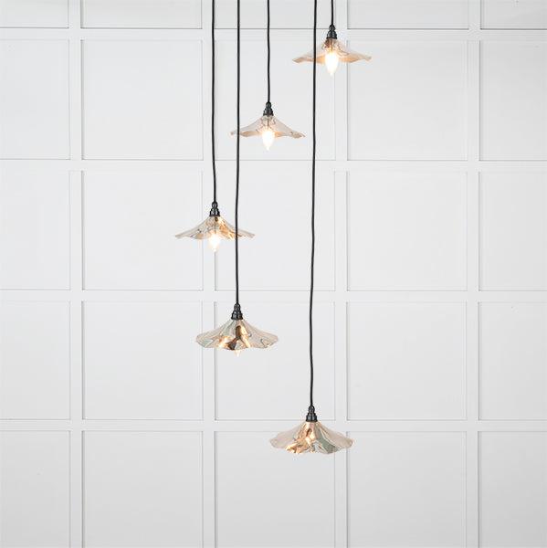 Smooth Nickel Flora Cluster Pendant | From The Anvil-Cluster Pendants-Yester Home