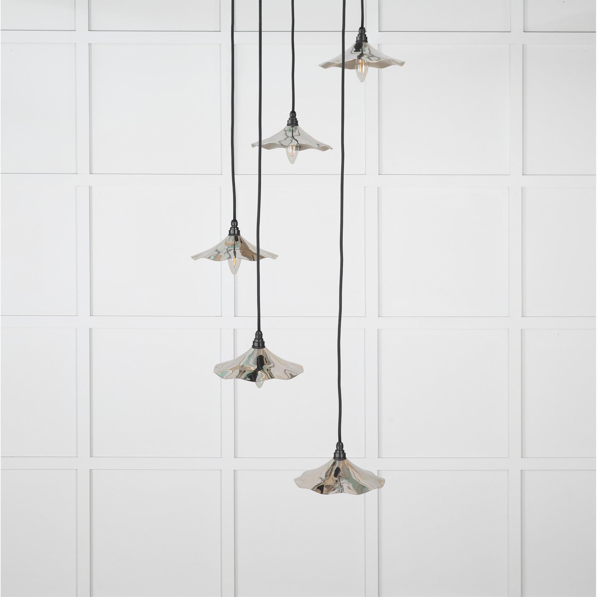 Smooth Nickel Flora Cluster Pendant | From The Anvil - Cluster Pendants - From The Anvil - Yester Home