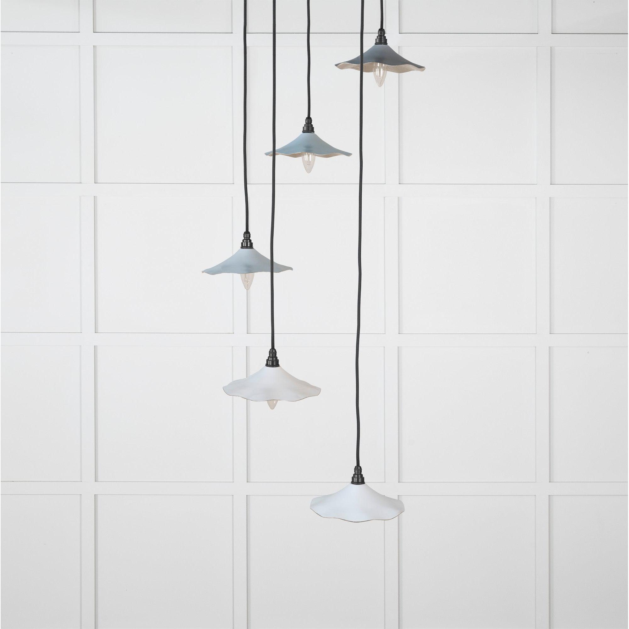 Smooth Nickel Flora Cluster Pendant in Birch | From The Anvil-Cluster Pendants-Yester Home