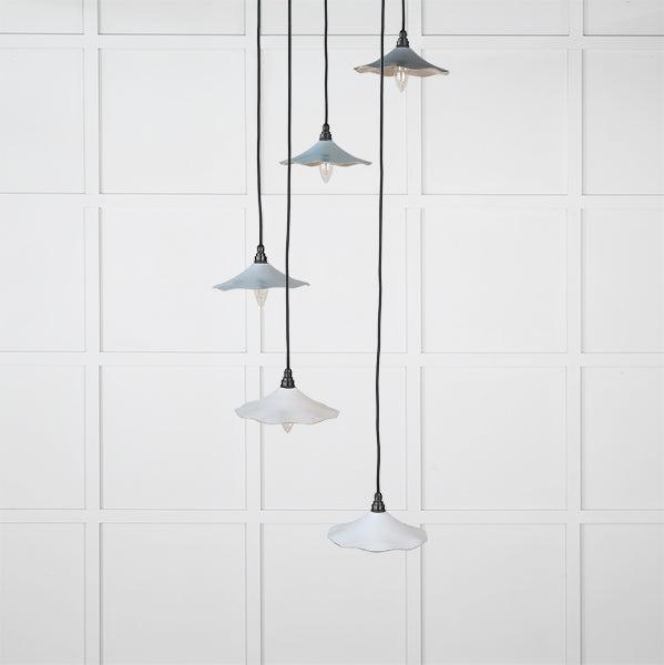 Smooth Nickel Flora Cluster Pendant in Birch | From The Anvil-Cluster Pendants-Yester Home