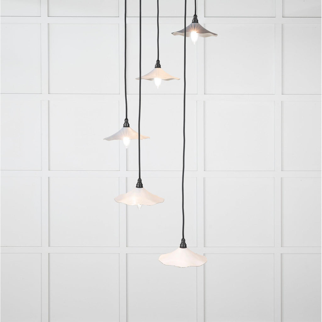 Smooth Nickel Flora Cluster Pendant in Birch | From The Anvil-Cluster Pendants-Yester Home