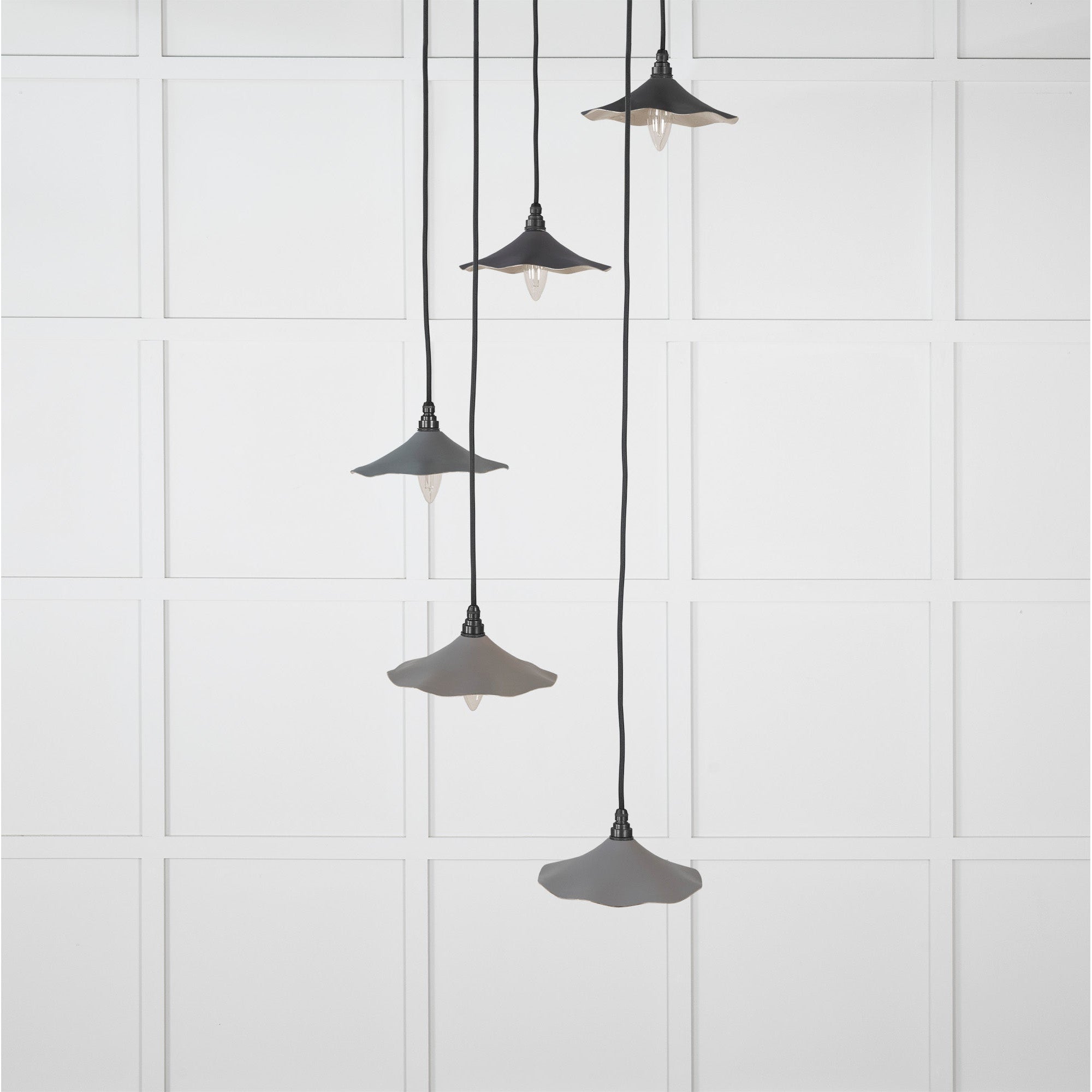 Smooth Nickel Flora Cluster Pendant in Bluff | From The Anvil-Cluster Pendants-Yester Home