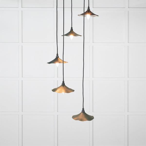 Smooth Nickel Flora Cluster Pendant in Dingle | From The Anvil-Cluster Pendants-Yester Home