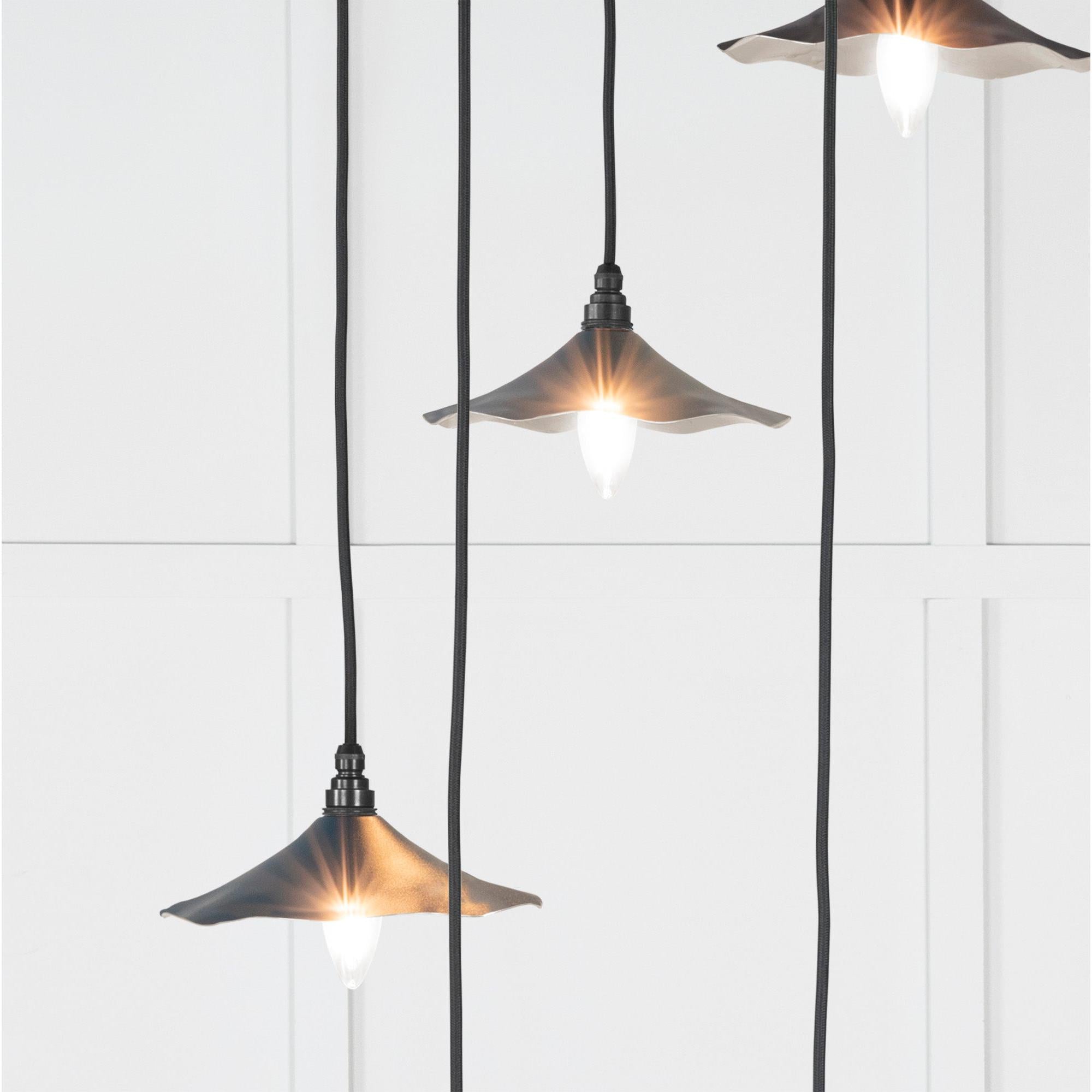 Smooth Nickel Flora Cluster Pendant in Dusk | From The Anvil - Cluster Pendants - From The Anvil - Yester Home