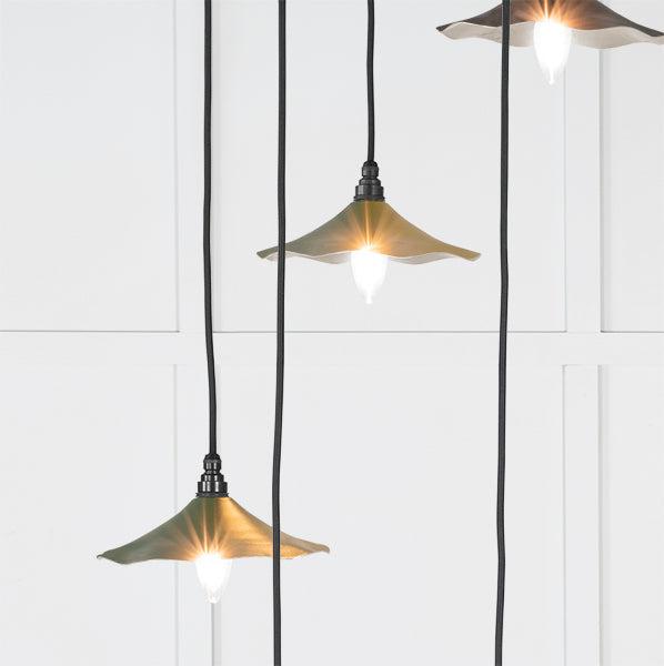 Smooth Nickel Flora Cluster Pendant in Heath | From The Anvil-Cluster Pendants-Yester Home
