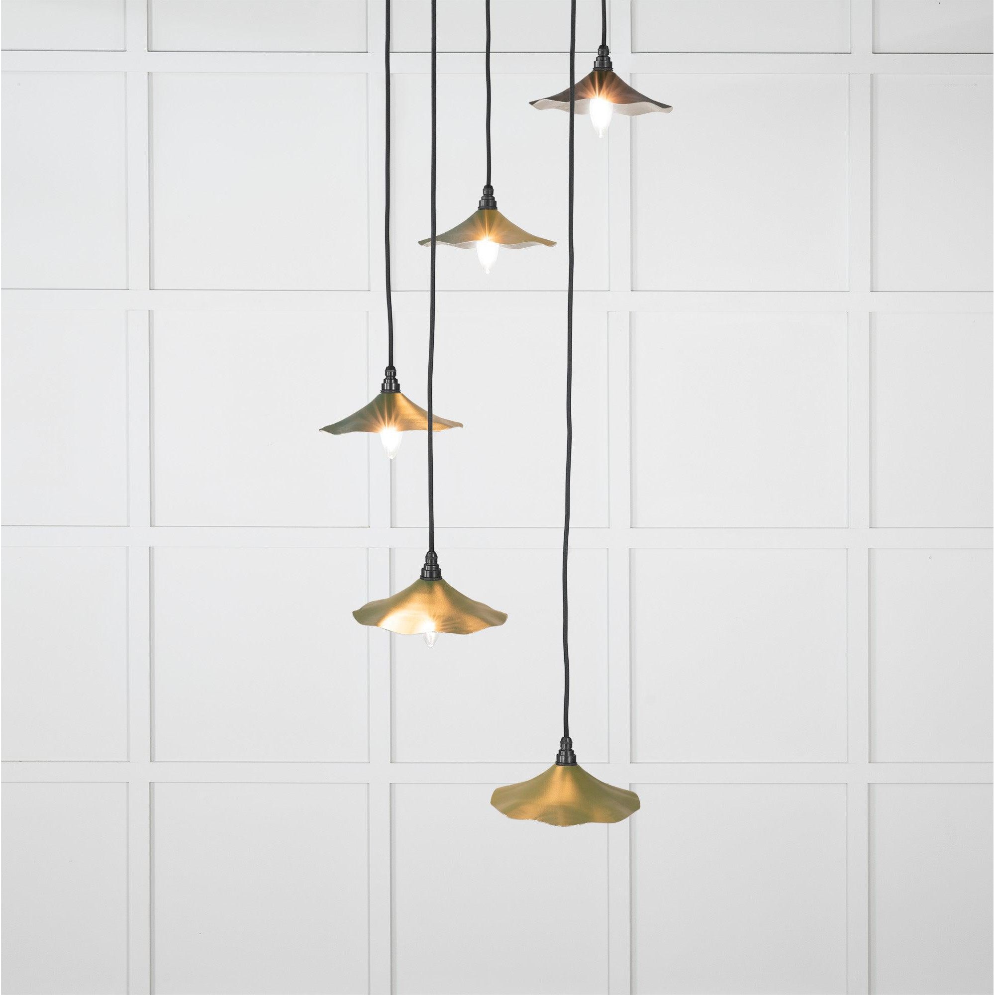 Smooth Nickel Flora Cluster Pendant in Heath | From The Anvil-Cluster Pendants-Yester Home