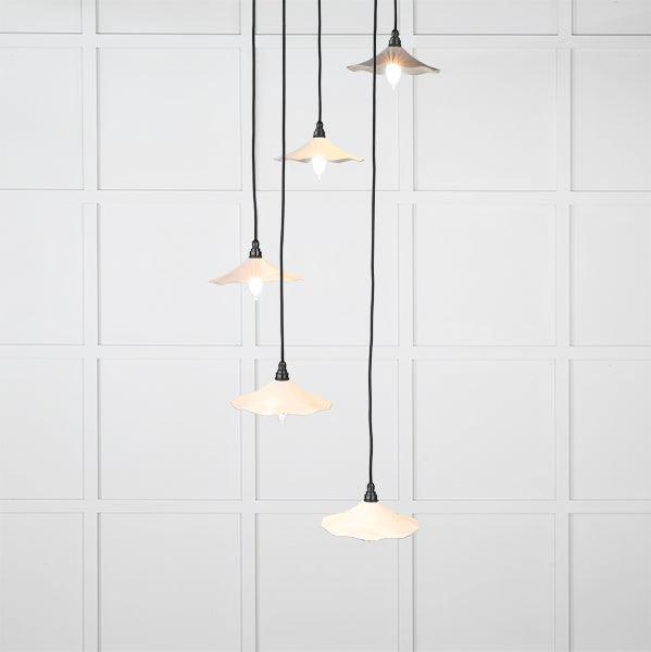 Smooth Nickel Flora Cluster Pendant in Teasel | From The Anvil-Cluster Pendants-Yester Home