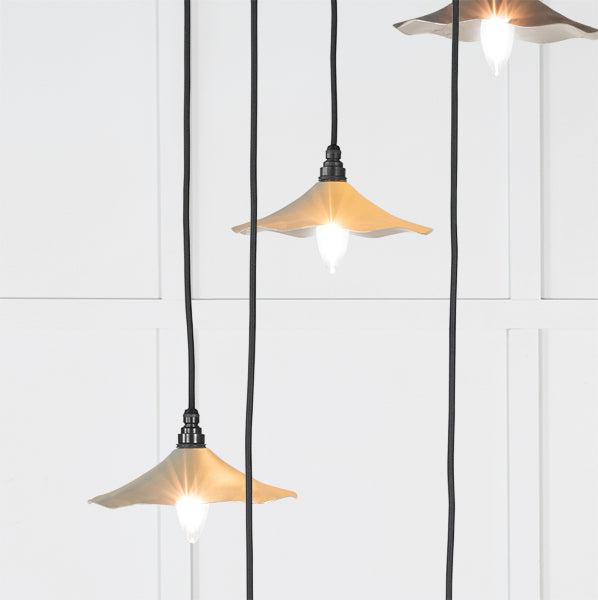Smooth Nickel Flora Cluster Pendant in Tump | From The Anvil-Cluster Pendants-Yester Home